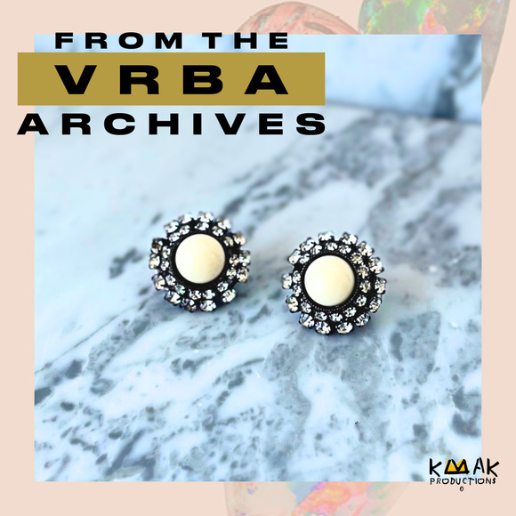 Lawrence VRBA Signed Statement Crystal Clip-On Earrings - Picture 1 of 6